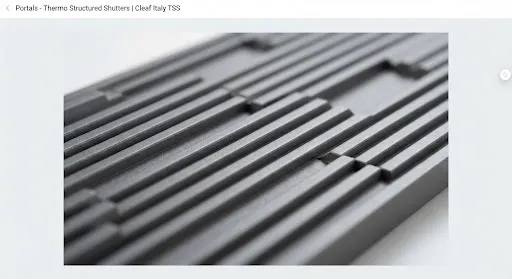 Thermo Structured Shutters Matrix finish, illustrative image