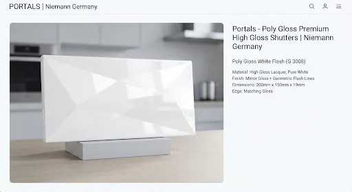Poly Gloss Premium White Flash finish, illustrative image