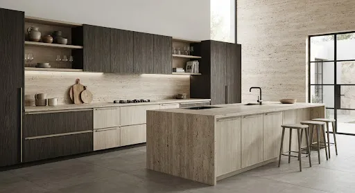 Thermo Structured Shutters kitchen shutters, illustrative image